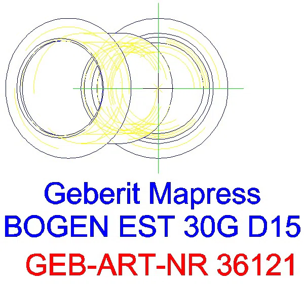GE Mapress Edelstahl Bogen 30Gr d15_36121_G