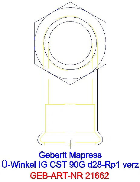 GE Mapress C-Stahl Übergangswinkel 90Gr mit IG d28-Rp1 verzinkt_21662_L