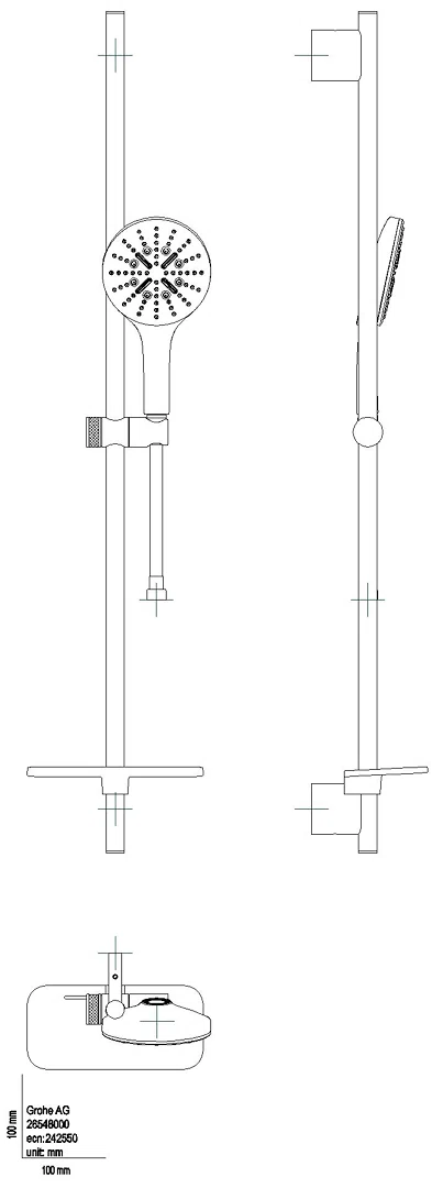 GROHE Brausestangenset Rainshower 130 SmartActive 26578 900mm chrom