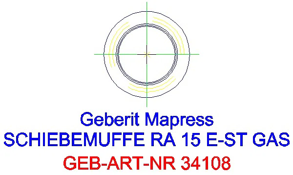 GE Mapress Edelstahl Schiebemuffe d15 (Gas)_34108_L