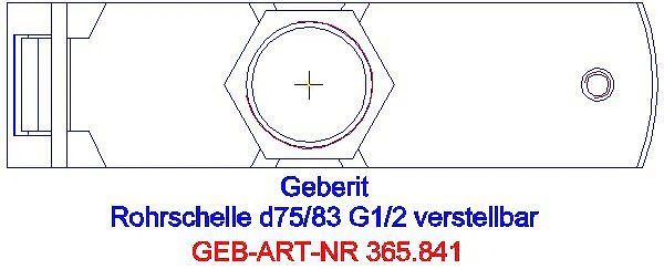 GE Rohrschelle mit Gewindemuffe G1/2 verstellbar d75/83_365.841.00.2_G