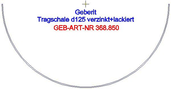 GE Tragschale verzinkt und lackiert DN 125_368.850.00.1_A