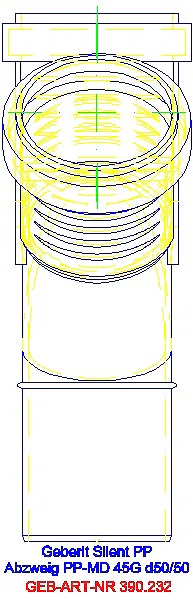GE Silent-PP Abzweig 45Gr d50/50_390.232.14.1_L