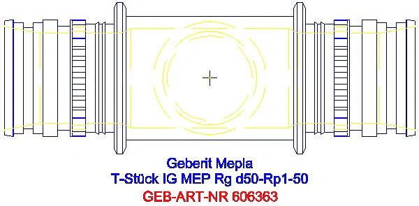GE Mepla T-Stück mit IG Rg d50-Rp1-50_606.363.00.5_G