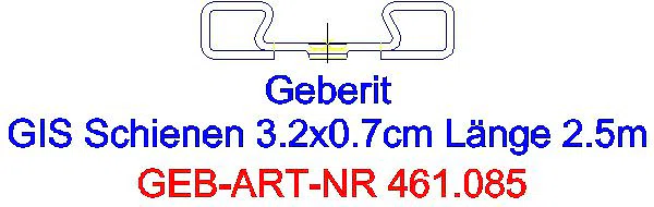 GE GIS Schiene verzinkt 3,2 x 0,7 cm_461.085.00.1_L