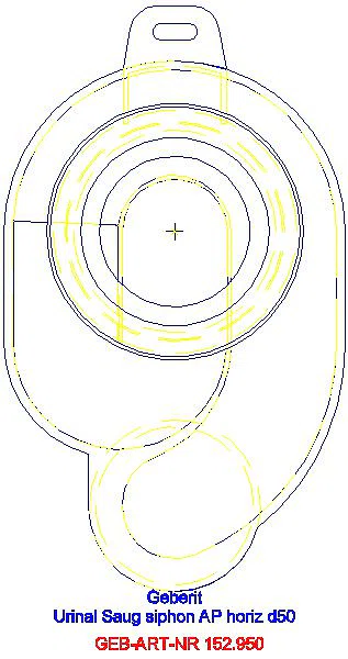 GE Urinal Geruchsverschluss Abgang horizontal d50 weiß-alpin_152.950.11.1_A