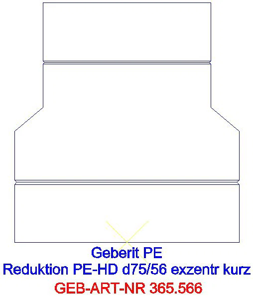 GE PE Reduktion exzentrisch kurz d75/56_365.566.16.1_L