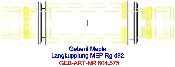GE Mepla Langkupplung Rg d32_604.575.00.5_A