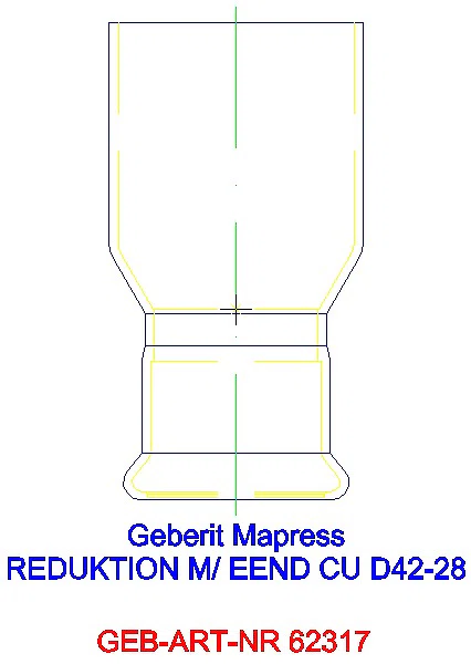 GE Mapress Kupfer Reduktion mit Einschubende d42-28_62317_G