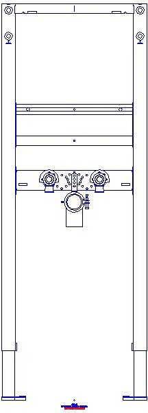 GE Duofix Element f. WT, 112cm schmale Ausführung, Standarmatur_111266002_A