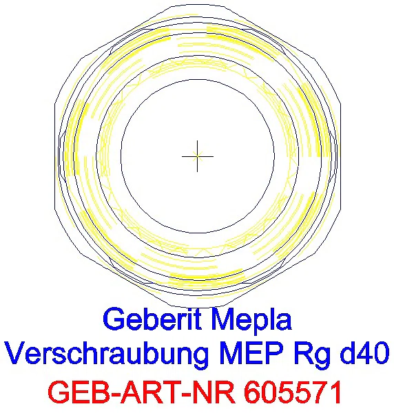 GE Mepla Verschraubung Rg d40_605.571.00.5_L