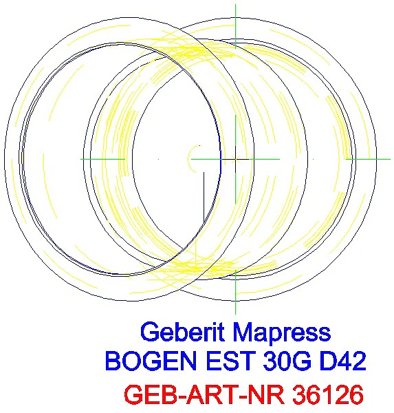 GE Mapress Edelstahl Bogen 30Gr d42_36126_G