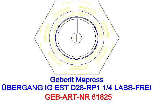 GE Mapress Edelstahl Übergang mit IG (LABS-frei) d28-Rp1 1/4_81825_L