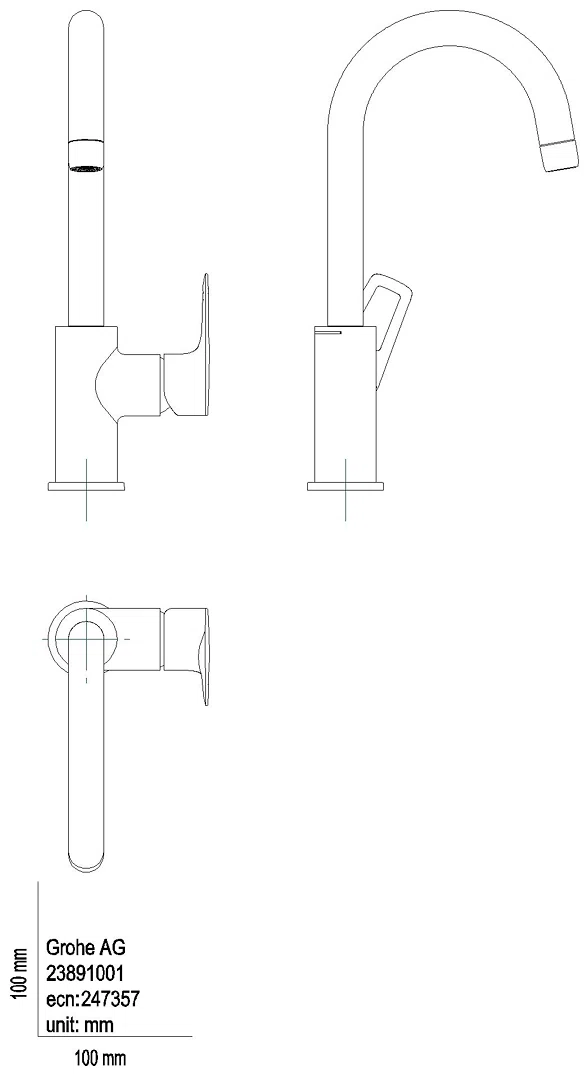 GROHE EH-WT-Batterie BauLoop 23891_1 L-Size PushOpen Ablaufgarnitur chrom