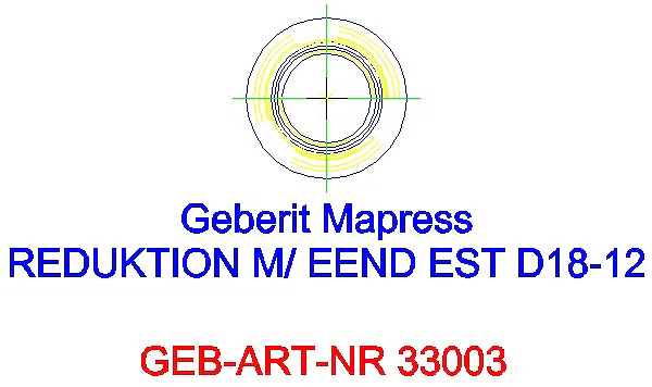 GE Mapress Edelstahl Reduktion mit Einschubende d18-12_33003_A