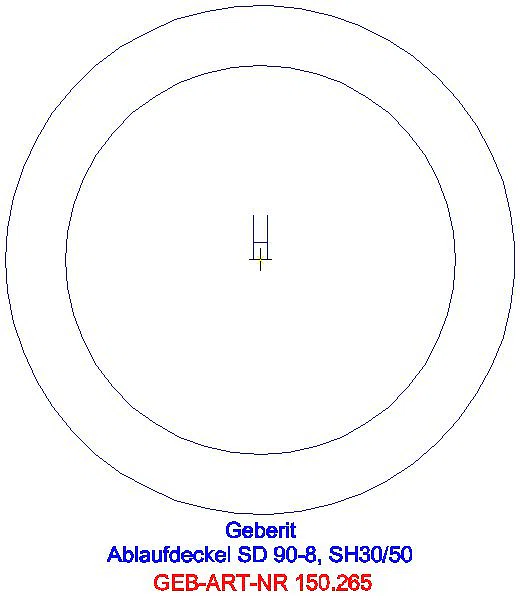 GE Ablaufdeckel d90 zu Geberit Duschwannenablauf mattverchromt SH30/50_150.265.46.1_G