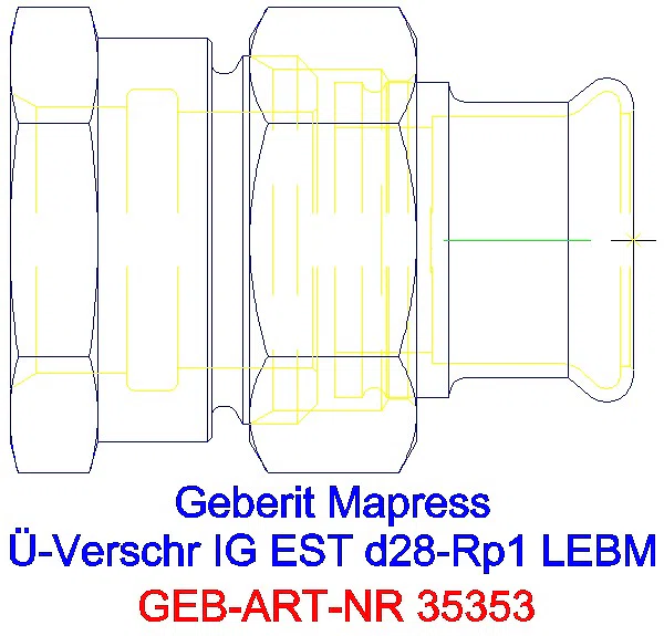 GE Mapress Edelstahl Übergangsverschr. mit IG ÜM aus ESt d28-Rp1_35353_A