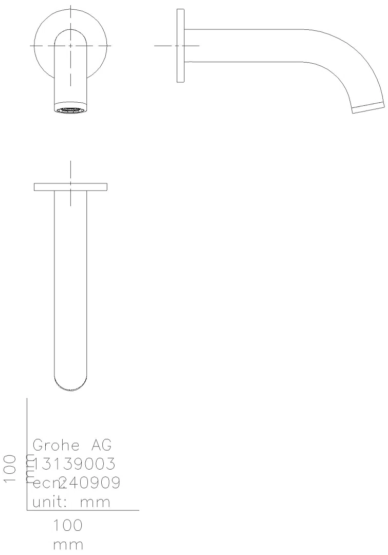 GROHE Wanneneinlauf Atrio 13487 Wandmontage satin graphite