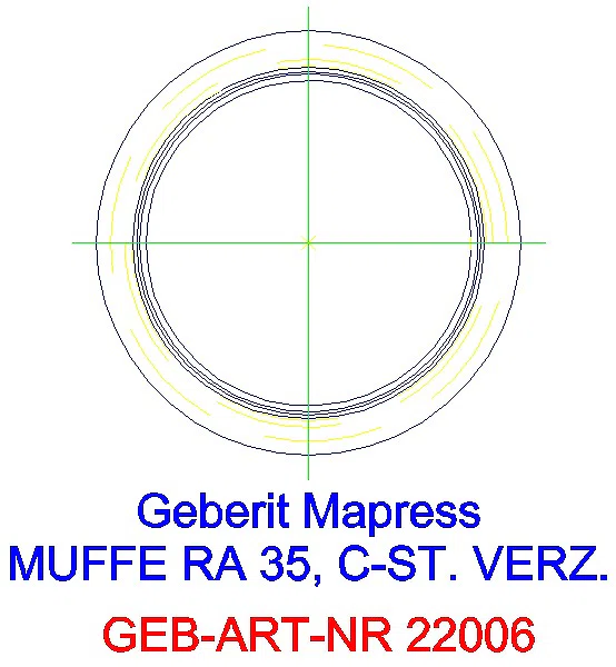 GE Mapress C-Stahl Muffe d35 verzinkt_22006_L