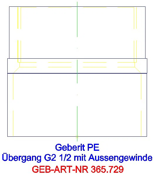 GE PE Übergang mit Aussengewinde d75 R2 1/2_365.729.16.1_A