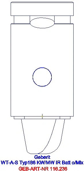 GE Waschtischarmatur Typ 186 Batteriebetrieb ohne Mischer_116.236.21.1_A