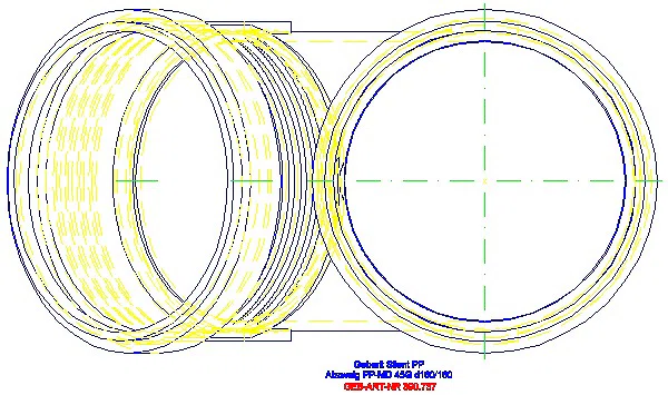 GE Silent-PP Abzweig 45Gr d160/160_390.737.14.1_G