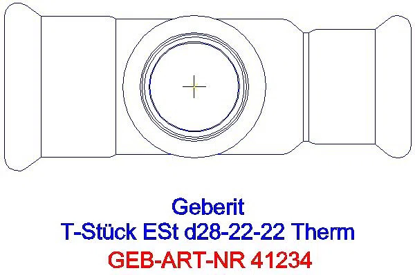 GE Mapress Therm T-Stück reduziert d28-22-22_41234_G