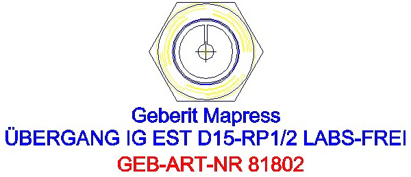 GE Mapress Edelstahl Übergang mit IG (LABS-frei) d15-Rp1/2_81802_L