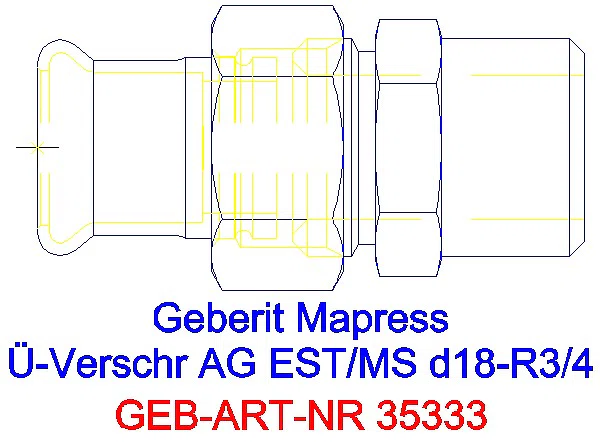 GE Mapress Edelstahl Übergangsverschr. mit AG d18-R3/4_35333_A