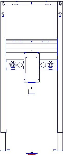 GE Duofix Element f. WT, 112 cm Standarmatur, mit UP Siphon_111480002_A