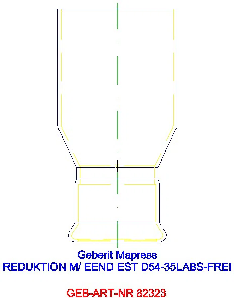 GE Mapress Edelstahl Reduktion mit Einschubende (LABS-frei) d54-35_82323_G