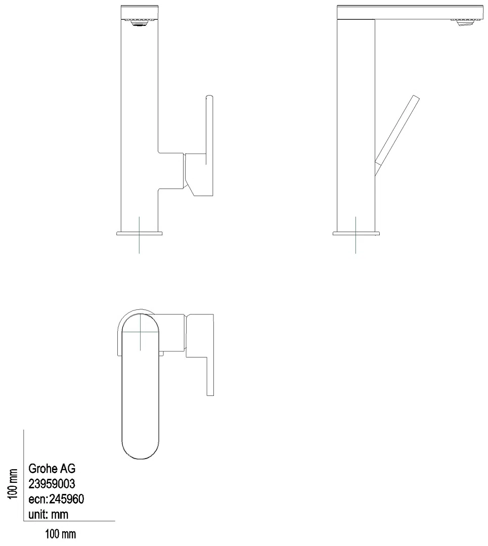 GROHE EH-Waschtischbatterie Plus 23959_3 L-Size mit digitalem Display chrom