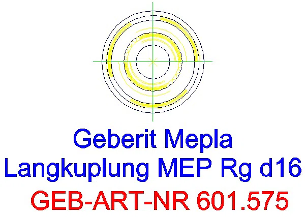 GE Mepla Langkupplung Rg d16_601.575.00.5_L