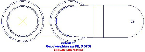 GE Rohrbogengeruchsverschluss für Becken D50/56 Einlauf verti. und Abgang verti._152.041.16.1_G