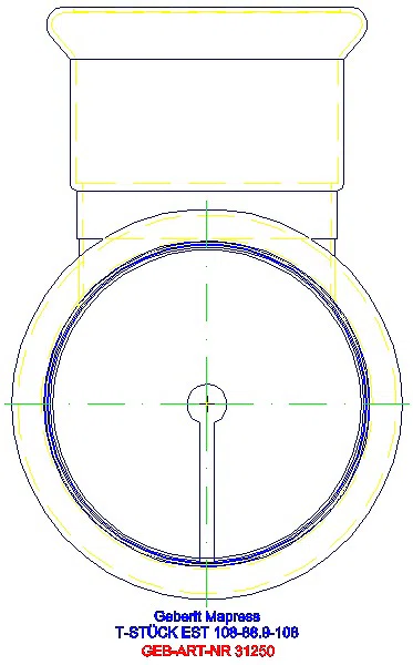 GE Mapress Edelstahl T-Stück reduziert d108-88,9-108_31250_L