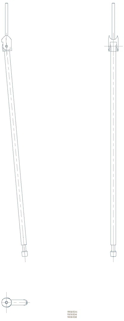 HEWI Bodenstütze f. Mont.höhe 800, SK-Griff, plvb weiß tiefmatt