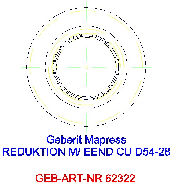 GE Mapress Kupfer Reduktion mit Einschubende d54-28_62322_A