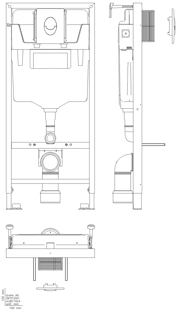 GROHE WC-Element Rapid SL Projekt 38839 Abdeckplatte Skate Air alpinweiß