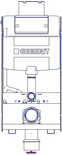 GE GIS Element f. Wand-WC, 100cm mit Omega UP-SPK 12cm_461151002_A