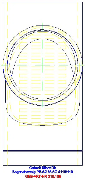 GE Silent-db20 Bogenabzweig 88,5Gr d110/110_310.108.14.1_L