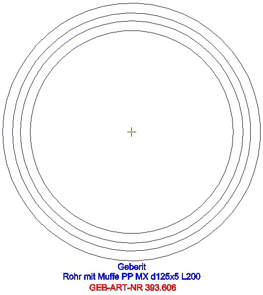GE Silent-Pro Rohr mit Muffe d125mm L200cm_393.606.14.1_A
