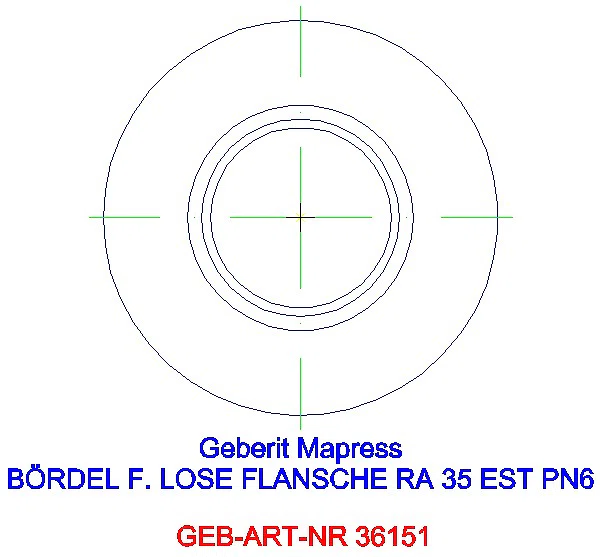 GE Mapress Edelstahl Bund mit Einschubende zu Losflansch d35 PN6_36151_L