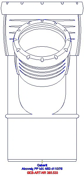 GE Silent-Pro Abzweig 45Gr d110/75_393.533.14.1_A