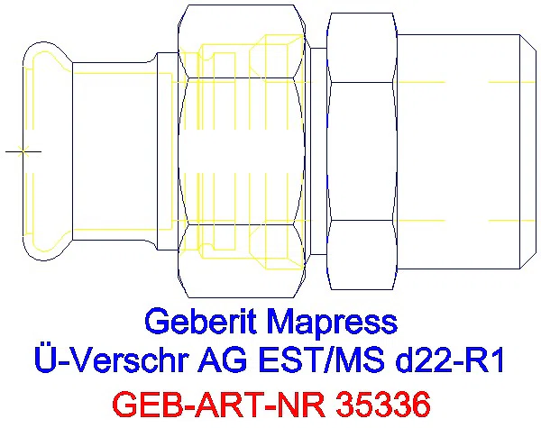 GE Mapress Edelstahl Übergangsverschr. mit AG d22-R1_35336_A