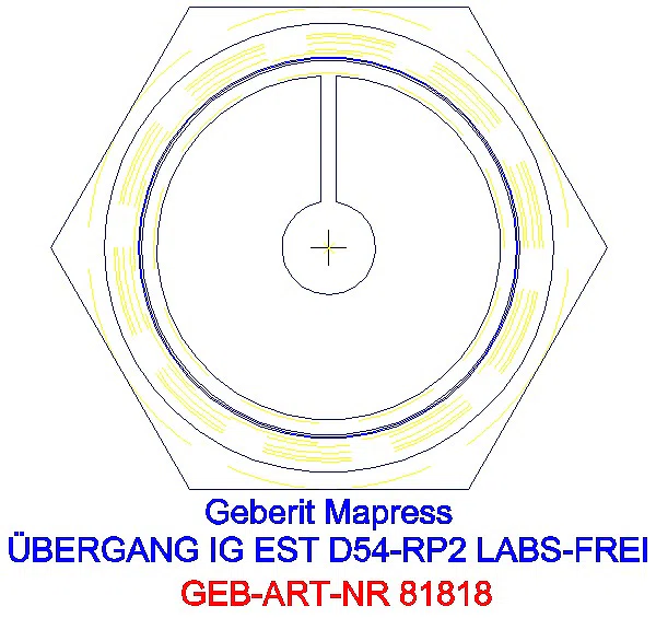 GE Mapress Edelstahl Übergang mit IG (LABS-frei) d54-Rp2_81818_L