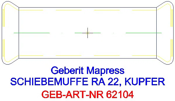 GE Mapress Kupfer Schiebemuffe d22_62104_A
