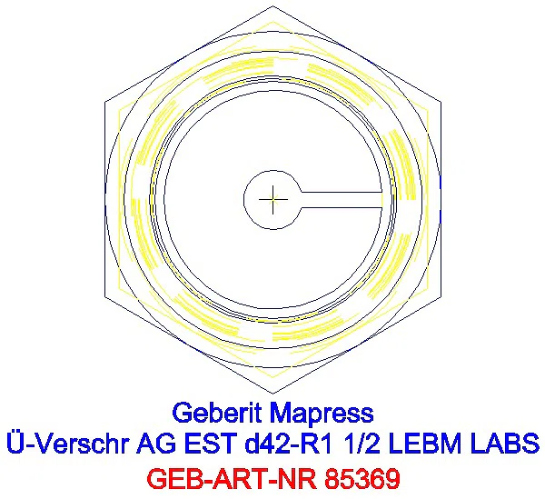 GE Mapress Edelstahl Übergangsverschr. mit AG ÜM ESt (LABS-frei) d42-R1 1/2_85369_L
