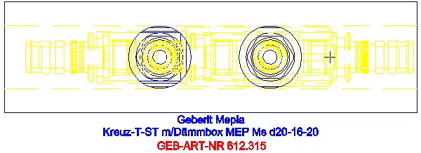 GE Mepla Kreuzungs-T-Stück mit Dämmbox d20-16-20_612.315.00.5_G