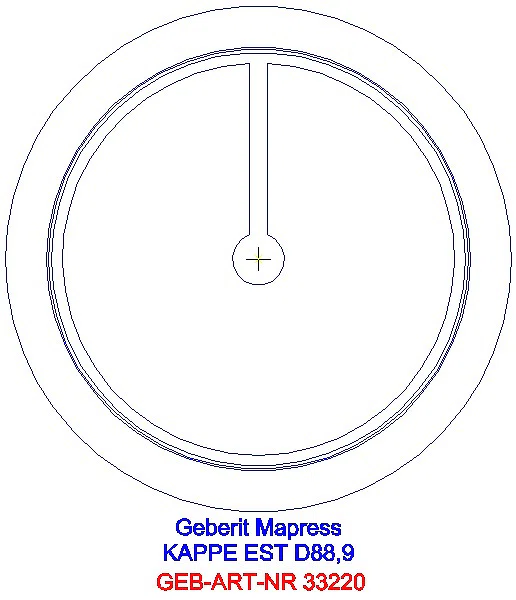 GE Mapress Edelstahl Kappe d88,9_33220_L