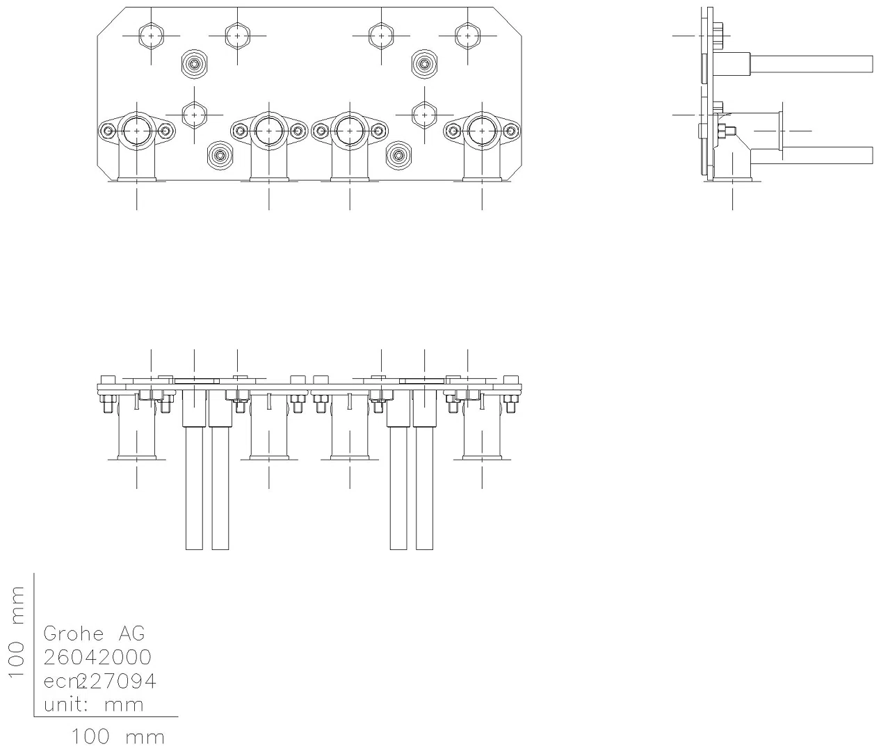 GROHE Rohbau-Set Rainshower Aqua 15" 26855 für Kopfbrause RSH Aqua 15"